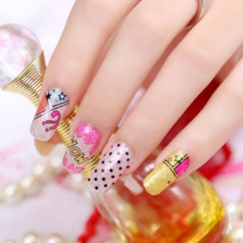 Cute Pattern Water Decals Nail Art